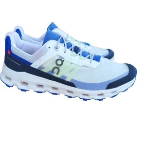 On Running Cloudvista Cloud Athletic All Terrain Mix Shoe White Blue Men 9.5